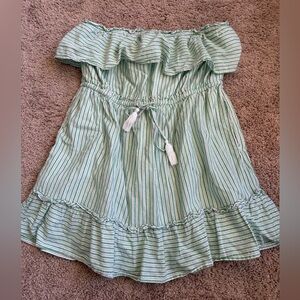 American Eagle Outfitters Striped Strapless Dress